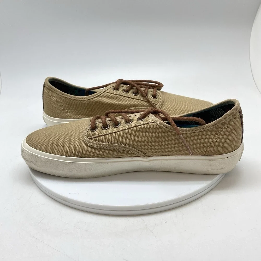 Vans Authentic Mens‎ 8.5 Tan Athletic Skateboard Aldrich Canvas TB9C Sneakers